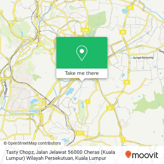 Tasty Chopz, Jalan Jelawat 56000 Cheras (Kuala Lumpur) Wilayah Persekutuan map