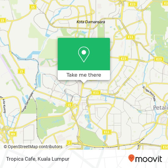 Peta Tropica Cafe, 15 Jalan PJU 1 / 41 47301 Petaling Jaya Selangor