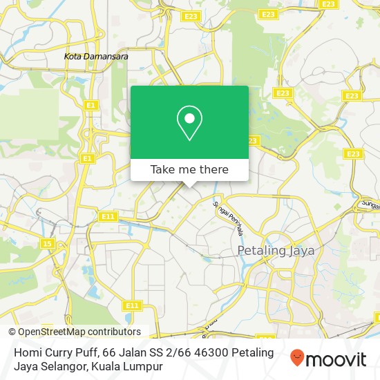 Peta Homi Curry Puff, 66 Jalan SS 2 / 66 46300 Petaling Jaya Selangor