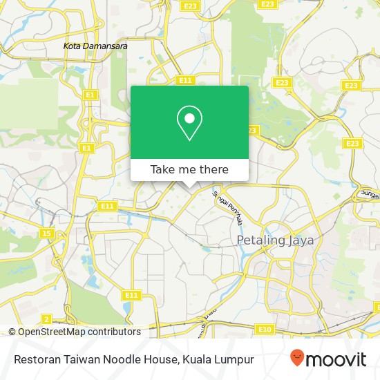 Peta Restoran Taiwan Noodle House, Jalan SS 2 / 61 46300 Petaling Jaya Selangor