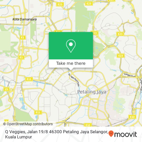Q Veggies, Jalan 19 / 8 46300 Petaling Jaya Selangor map