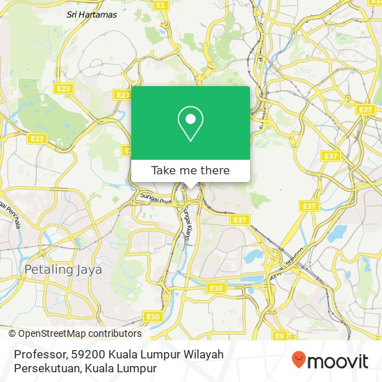 Peta Professor, 59200 Kuala Lumpur Wilayah Persekutuan