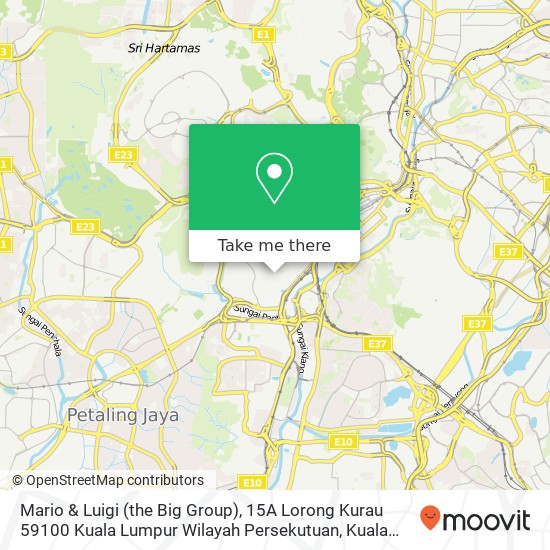Peta Mario & Luigi (the Big Group), 15A Lorong Kurau 59100 Kuala Lumpur Wilayah Persekutuan