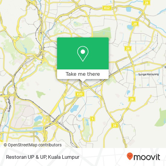 Peta Restoran UP & UP, Jalan 1 / 93 56000 Cheras (Kuala Lumpur) Wilayah Persekutuan
