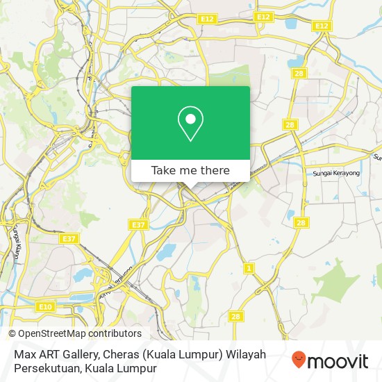 Peta Max ART Gallery, Cheras (Kuala Lumpur) Wilayah Persekutuan