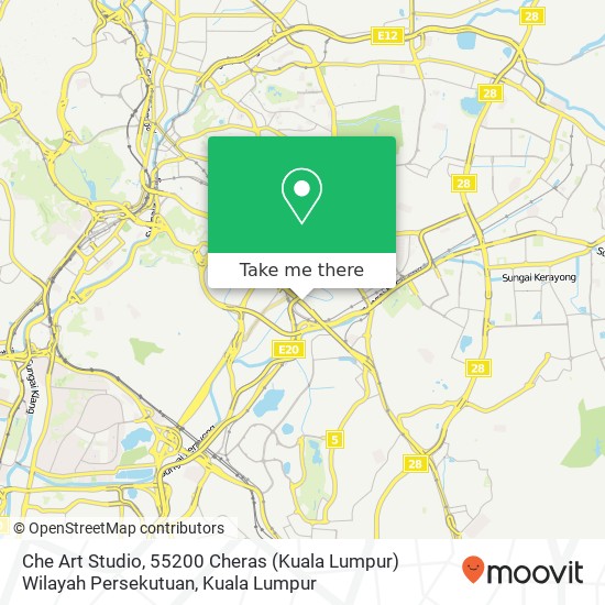 Peta Che Art Studio, 55200 Cheras (Kuala Lumpur) Wilayah Persekutuan