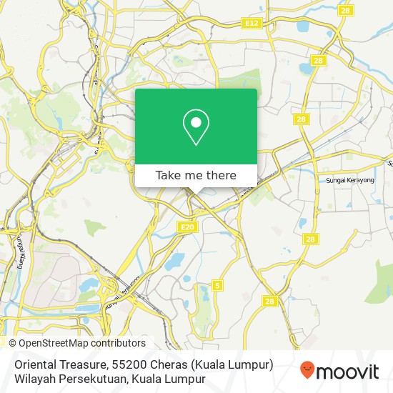 Peta Oriental Treasure, 55200 Cheras (Kuala Lumpur) Wilayah Persekutuan