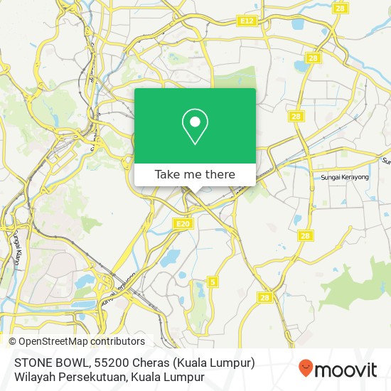 STONE BOWL, 55200 Cheras (Kuala Lumpur) Wilayah Persekutuan map