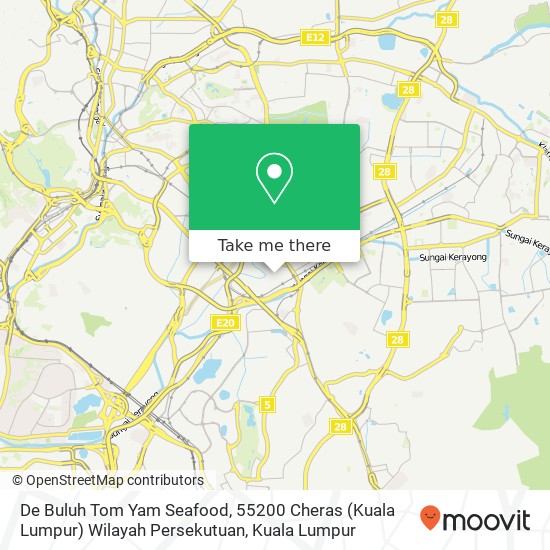 Peta De Buluh Tom Yam Seafood, 55200 Cheras (Kuala Lumpur) Wilayah Persekutuan