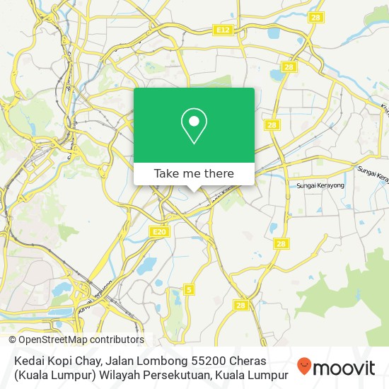 Kedai Kopi Chay, Jalan Lombong 55200 Cheras (Kuala Lumpur) Wilayah Persekutuan map