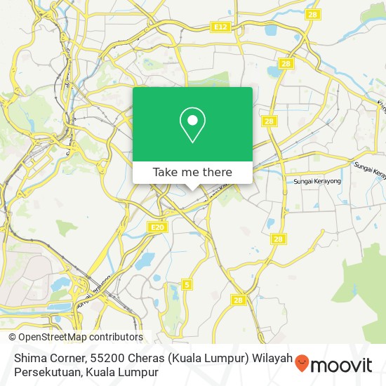 Shima Corner, 55200 Cheras (Kuala Lumpur) Wilayah Persekutuan map