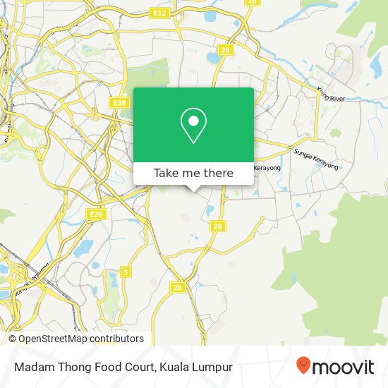 Peta Madam Thong Food Court, 2 Jalan 5 / 91A 55100 Pandan Indah Selangor