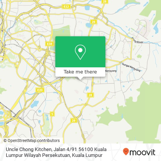Uncle Chong Kitchen, Jalan 4 / 91 56100 Kuala Lumpur Wilayah Persekutuan map