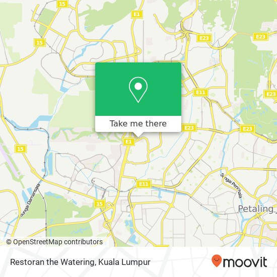 Restoran the Watering, 12 Jalan Mutiara Tropicana 3 46050 Petaling Jaya Selangor map