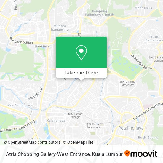 Atria Shopping Gallery-West Entrance map