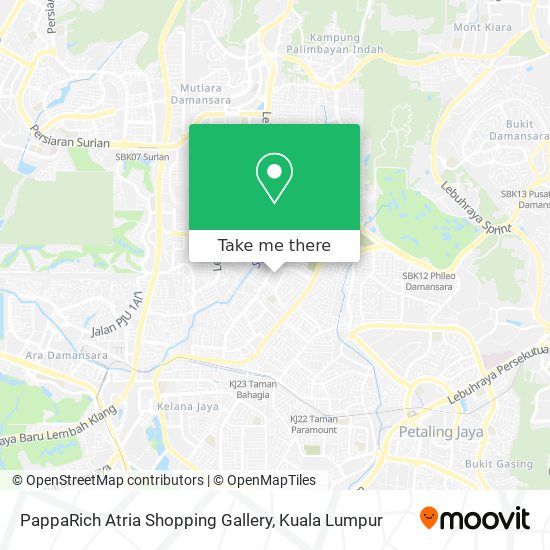 PappaRich Atria Shopping Gallery map