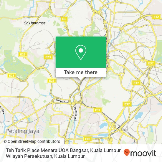 Teh Tarik Place Menara UOA Bangsar, Kuala Lumpur Wilayah Persekutuan map