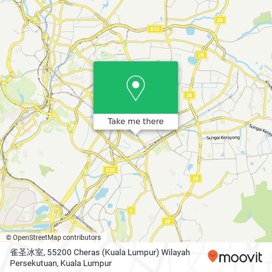 Peta 雀圣冰室, 55200 Cheras (Kuala Lumpur) Wilayah Persekutuan