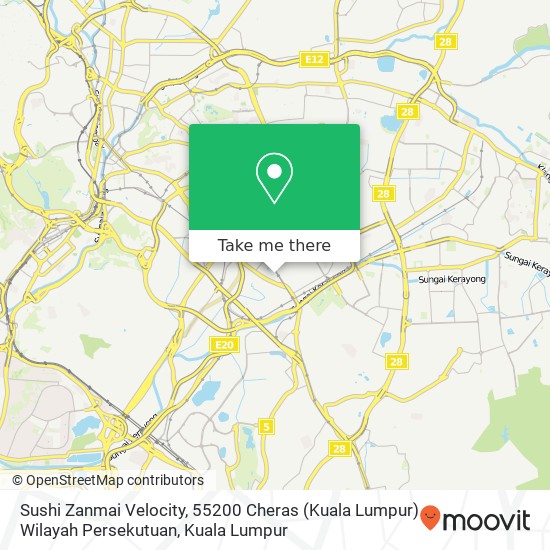 Sushi Zanmai Velocity, 55200 Cheras (Kuala Lumpur) Wilayah Persekutuan map
