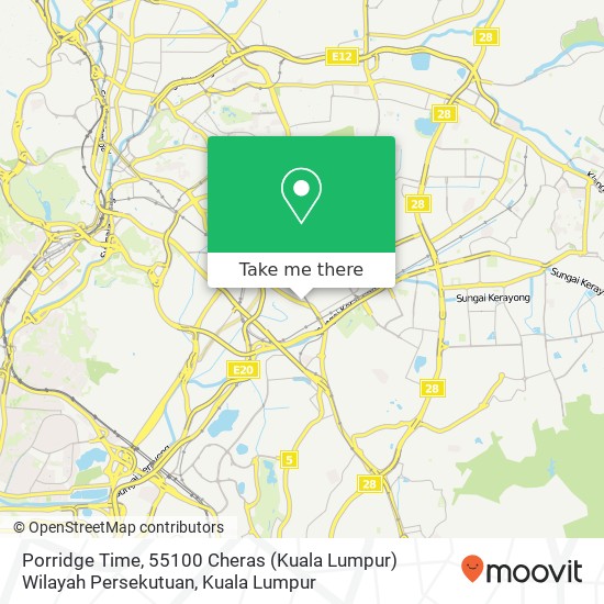 Peta Porridge Time, 55100 Cheras (Kuala Lumpur) Wilayah Persekutuan
