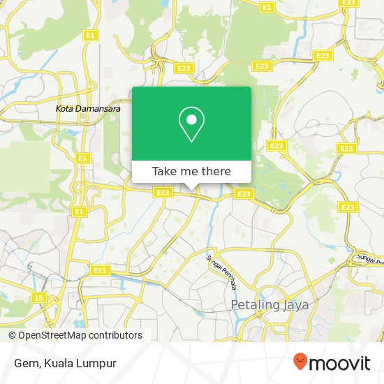 Peta Gem, 21 Jalan SS 21 / 60 47400 Petaling Jaya Selangor