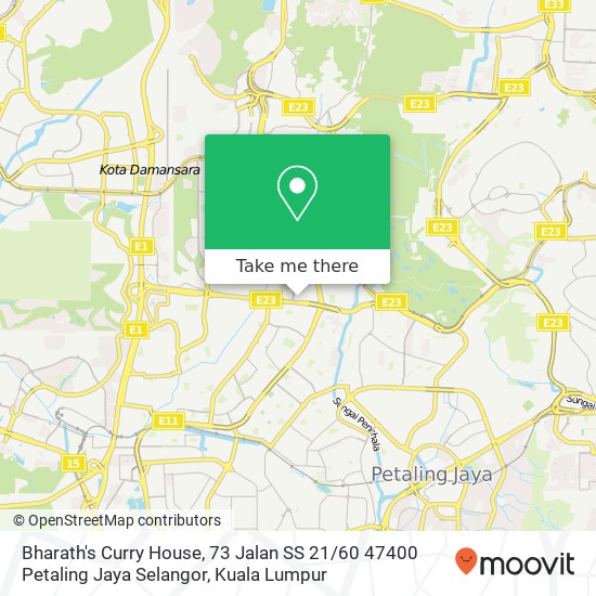 Bharath's Curry House, 73 Jalan SS 21 / 60 47400 Petaling Jaya Selangor map
