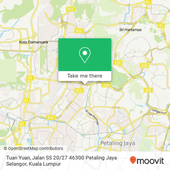 Tuan Yuan, Jalan SS 20 / 27 46300 Petaling Jaya Selangor map