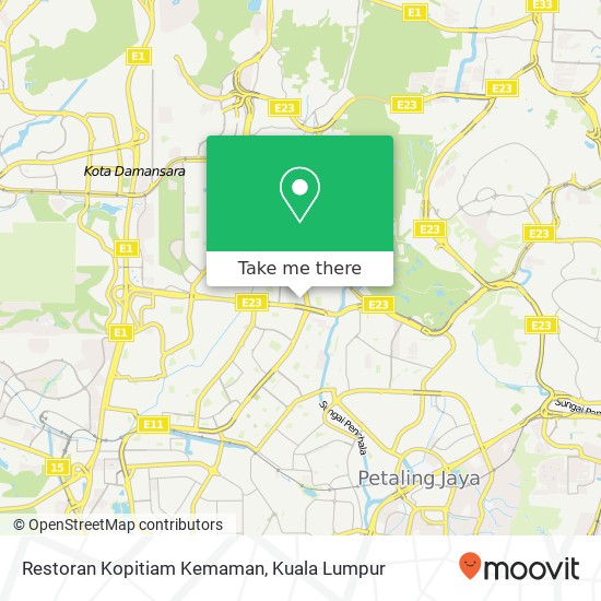 Peta Restoran Kopitiam Kemaman, Jalan SS 21 / 60 47400 Petaling Jaya Selangor