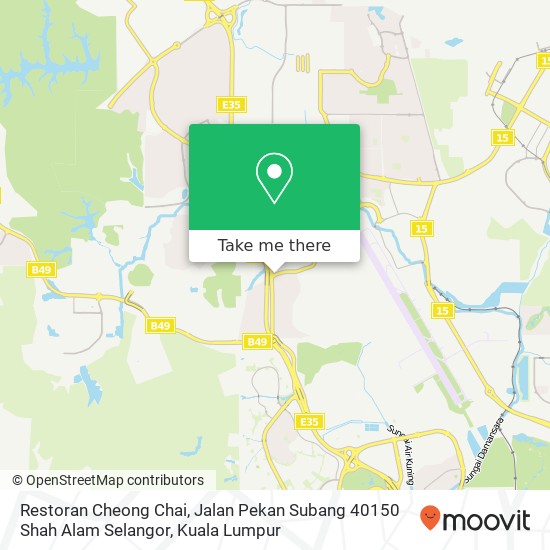 Restoran Cheong Chai, Jalan Pekan Subang 40150 Shah Alam Selangor map