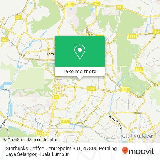 Starbucks Coffee Centrepoint B.U., 47800 Petaling Jaya Selangor map