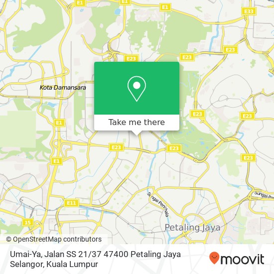 Peta Umai-Ya, Jalan SS 21 / 37 47400 Petaling Jaya Selangor