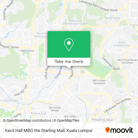 Kecil Hall MBO the Starling Mall map