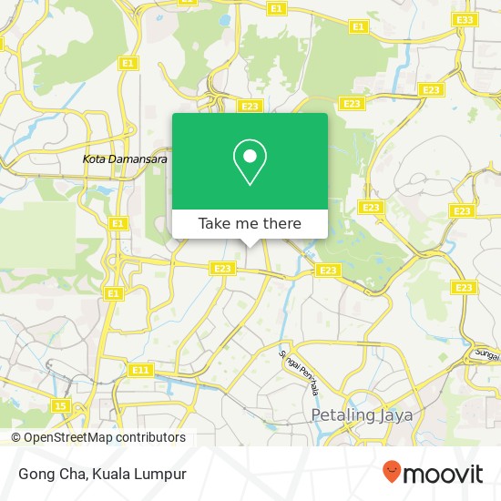 Peta Gong Cha, Jalan SS 21 / 39 47400 Petaling Jaya Selangor
