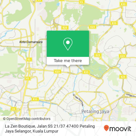 La Zen Boutique, Jalan SS 21 / 37 47400 Petaling Jaya Selangor map