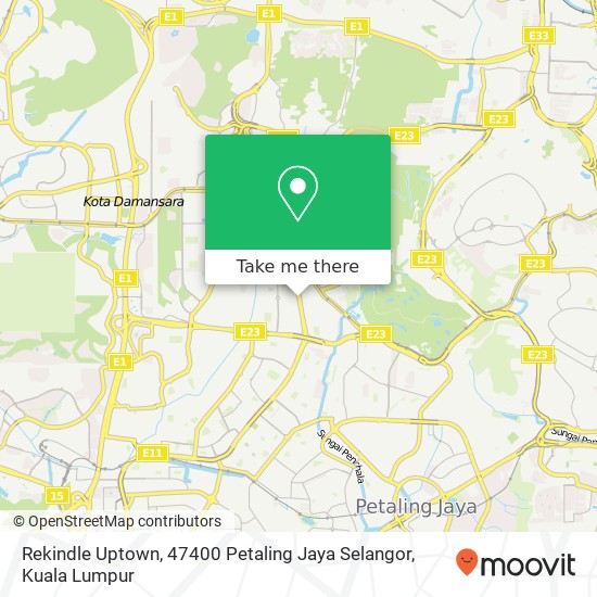 Peta Rekindle Uptown, 47400 Petaling Jaya Selangor