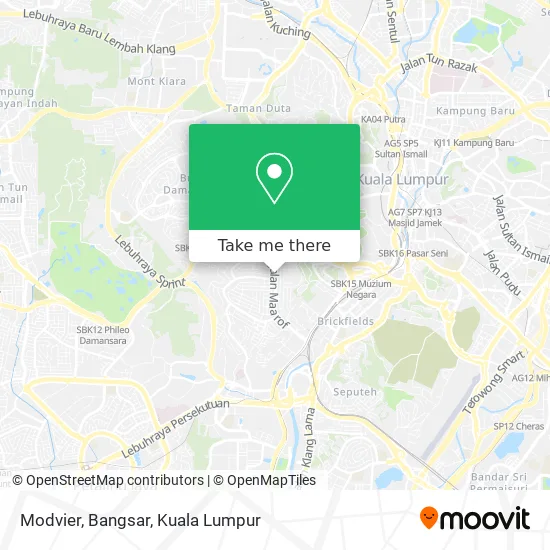 Modvier, Bangsar map
