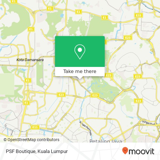 Peta PSF Boutique, Jalan Tun Mohd Fuad 3 60000 Kuala Lumpur Wilayah Persekutuan