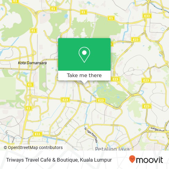 Peta Triways Travel Café & Boutique, Jalan Tun Mohd Fuad 3 60000 Kuala Lumpur Wilayah Persekutuan
