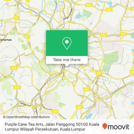 Purple Cane Tea Arts, Jalan Panggong 50100 Kuala Lumpur Wilayah Persekutuan map