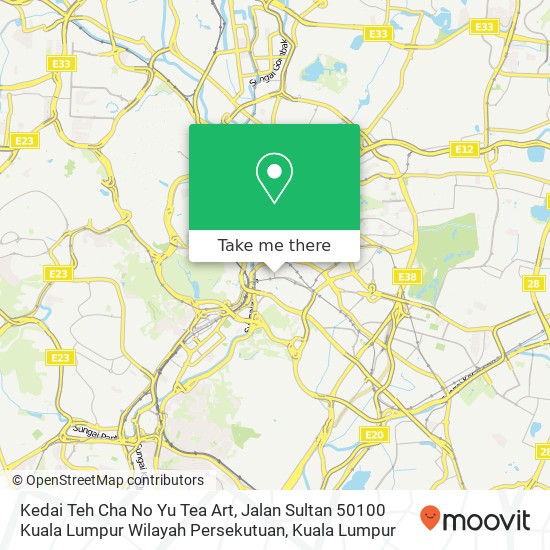 Peta Kedai Teh Cha No Yu Tea Art, Jalan Sultan 50100 Kuala Lumpur Wilayah Persekutuan