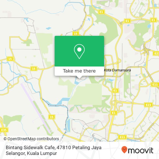 Bintang Sidewalk Cafe, 47810 Petaling Jaya Selangor map