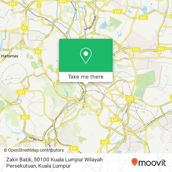 Peta Zakir Batik, 50100 Kuala Lumpur Wilayah Persekutuan