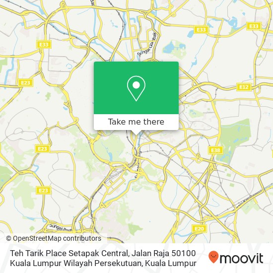 Teh Tarik Place Setapak Central, Jalan Raja 50100 Kuala Lumpur Wilayah Persekutuan map