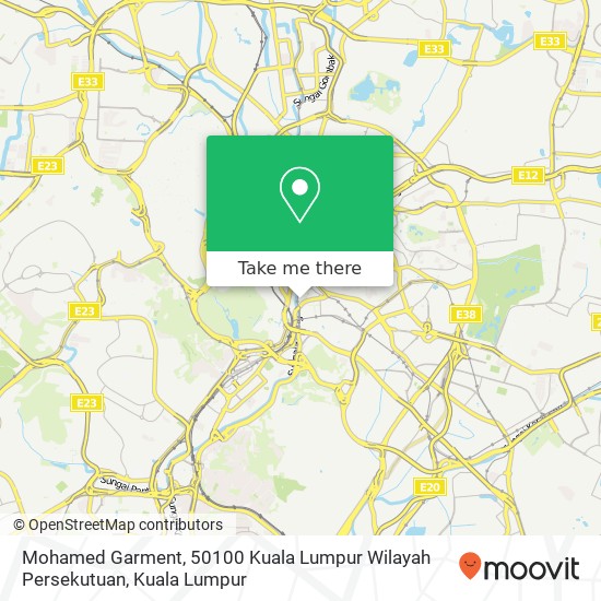Peta Mohamed Garment, 50100 Kuala Lumpur Wilayah Persekutuan