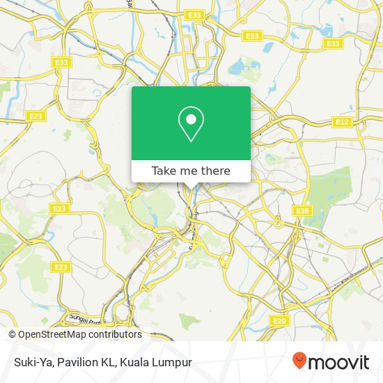 Peta Suki-Ya, Pavilion KL, Jalan Raja 50100 Kuala Lumpur Wilayah Persekutuan
