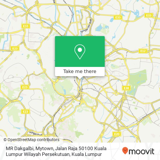 Peta MR Dakgalbi, Mytown, Jalan Raja 50100 Kuala Lumpur Wilayah Persekutuan