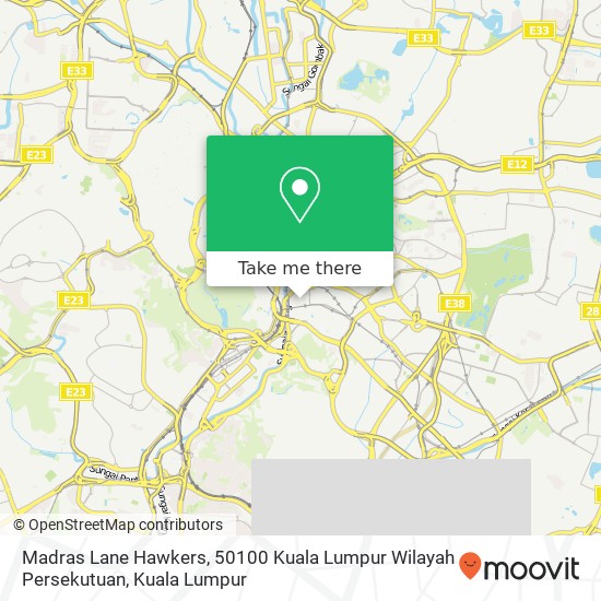 Peta Madras Lane Hawkers, 50100 Kuala Lumpur Wilayah Persekutuan