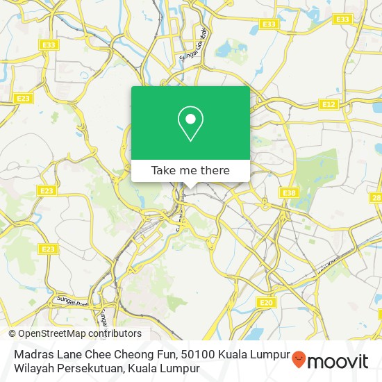 Peta Madras Lane Chee Cheong Fun, 50100 Kuala Lumpur Wilayah Persekutuan