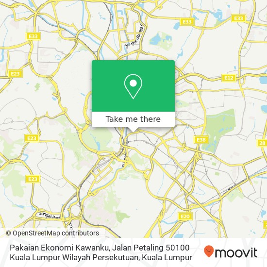 Peta Pakaian Ekonomi Kawanku, Jalan Petaling 50100 Kuala Lumpur Wilayah Persekutuan