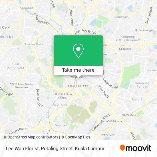 Lee Wah Florist, Petaling Street map